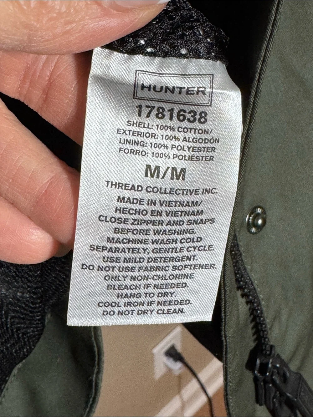 Hunter Women's Hooded Coat in Olive - Picture 13 of 15